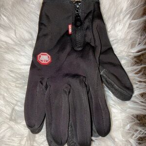 Hkxy Windstopper Gloves Winter Gloves For Men Women, Touch Black Gloves